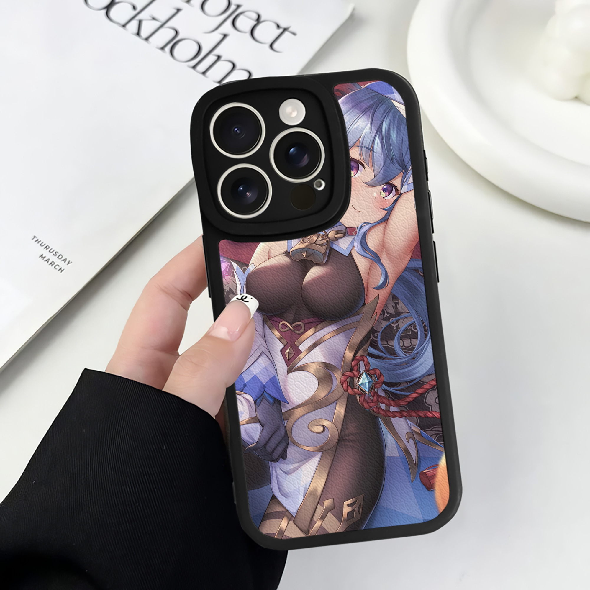 げんし神 genshin 【iPhone 16シリーズ対応】シリコンスマホケース（レザー調） 材質：シリコン